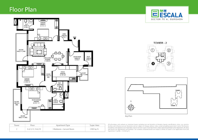 M3M Escala  floor plan