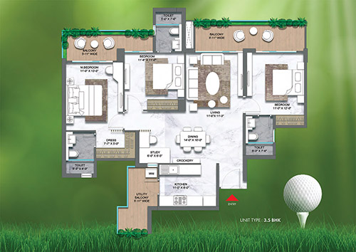 M3M Golf Estate 2 Floor Plan
