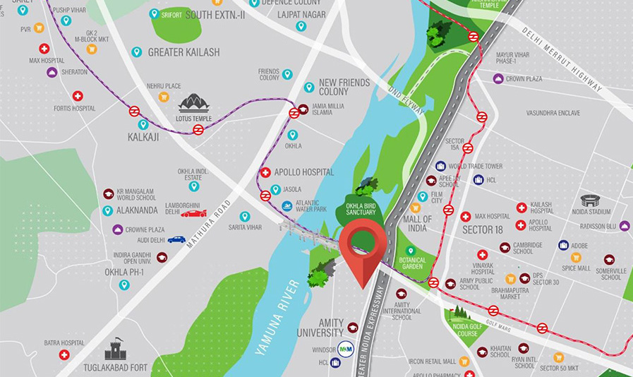 M3M Jacob & Co Noida Location Map