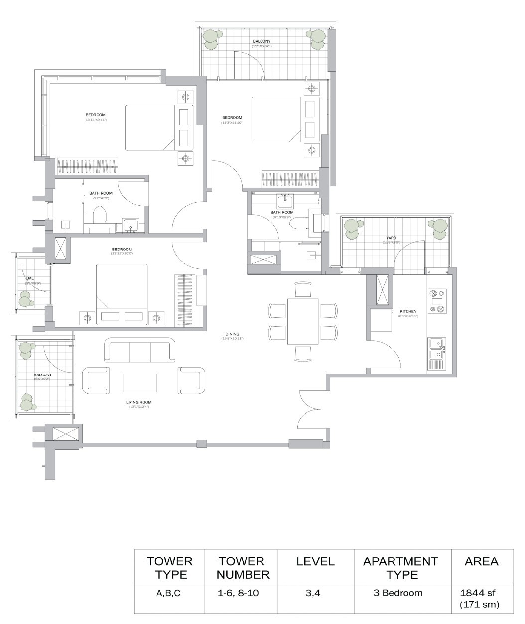 M3M merlin floor plan