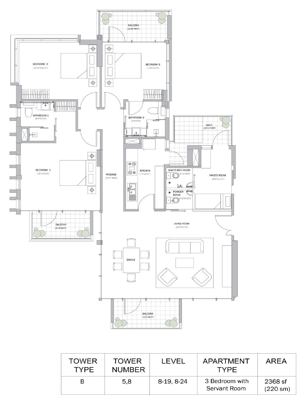 M3M merlin floor plan