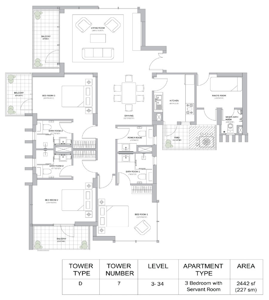 M3M merlin floor plan