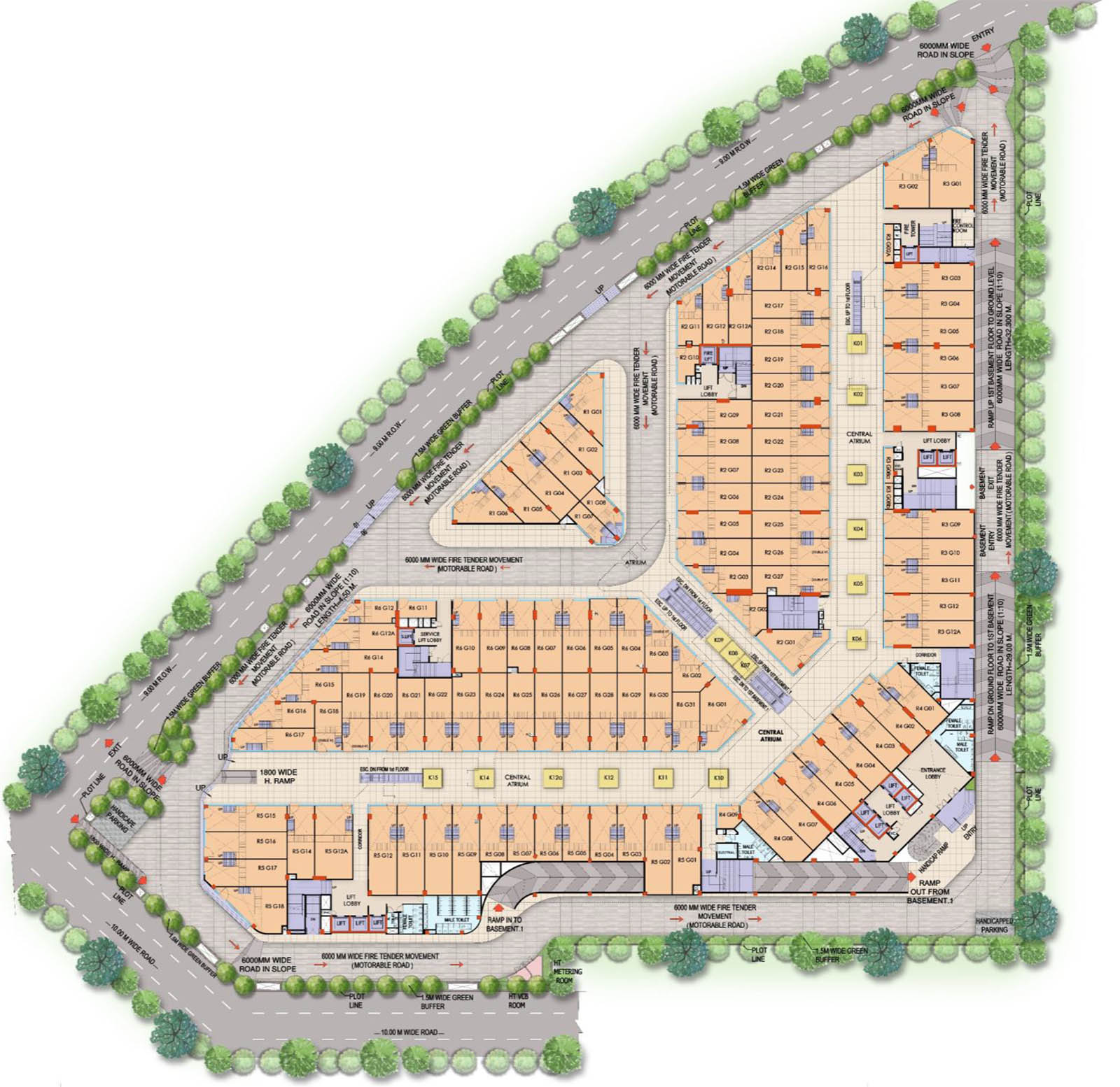 M3M Paragon 57 site plan