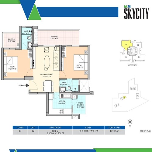 M3M Skycity floor plan