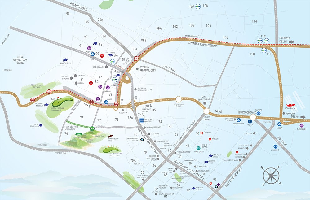 M3M Soulitude Location Map