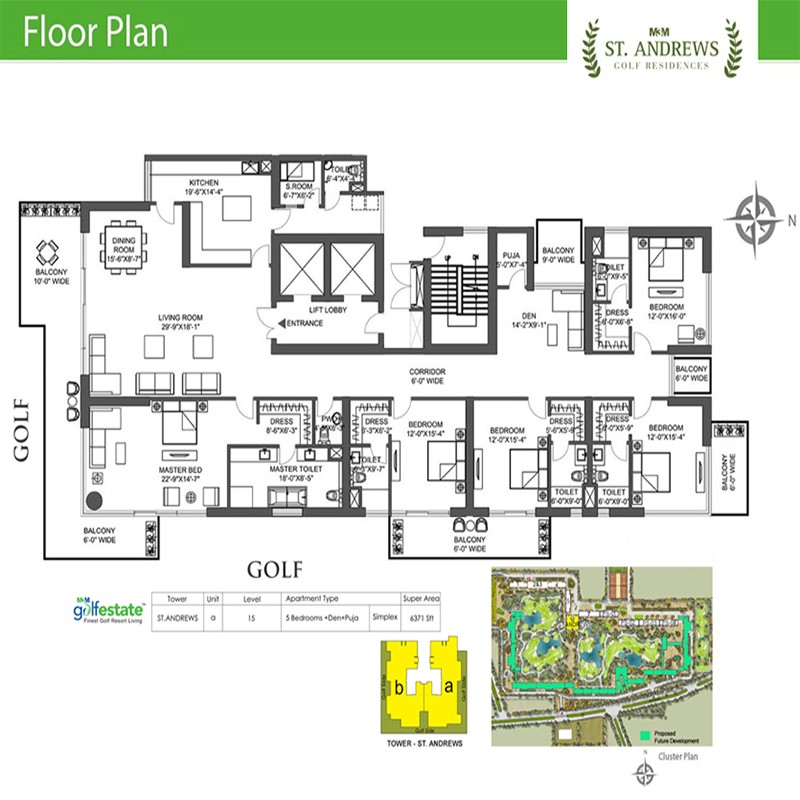 M3M St Andrews floor plan